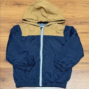 Gymboree Boys Hooded Jacket in Navy and Tan